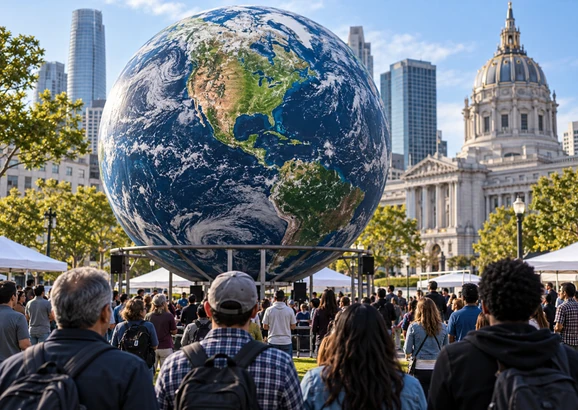 Public gathering reflecting the international social forum movement