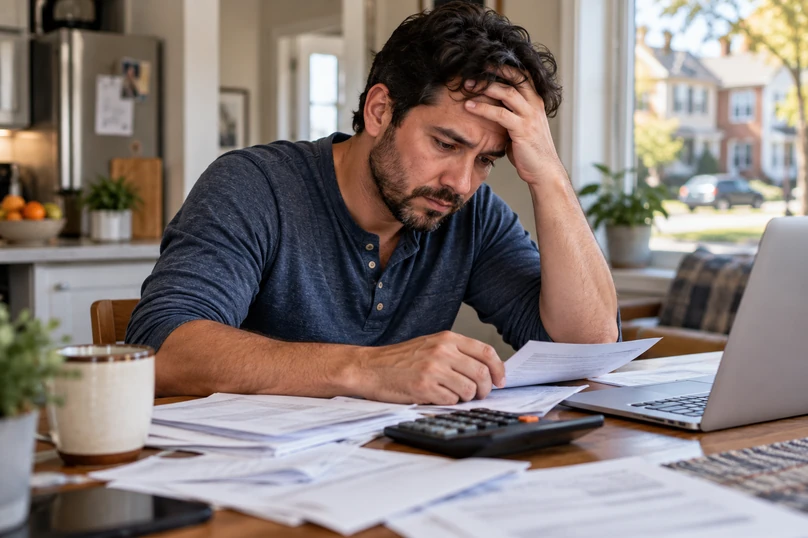 Household finances and unpaid bills