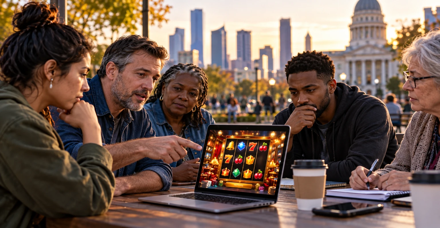 Online casino interface illustrating gambling tax revenue