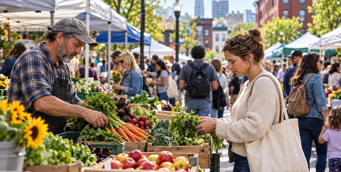 A traditional American market where small businesses sustain household incomes.